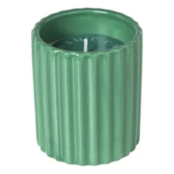 Kaars in potje - groen - ø7.8x9 cm