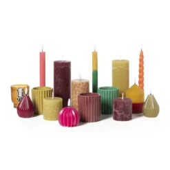 Kaars in potje - groen - ø7.8x9 cm