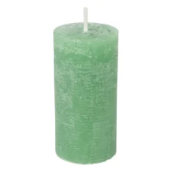 Kaars rustiek - appel groen - ø5x10 cm