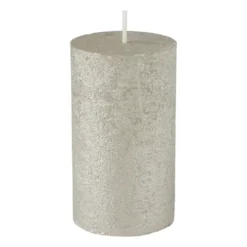 Kaars rustiek - champagne - 7x12 cm