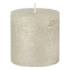 Kaars rustiek - champagne - 10x10 cm