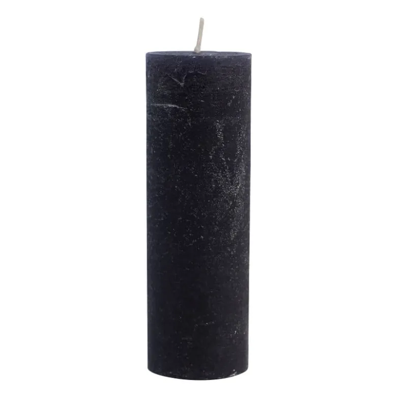 Kaars rustiek - donkergrijs - ⌀5x15 cm
