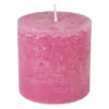 Kaars rustiek - roze - ø10x10 cm
