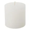 Kaars rustiek - wit - 7x7 cm