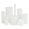 Kaars rustiek - wit - 10x10 cm