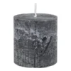Kaars rustiek - zwart - ø7x7 cm