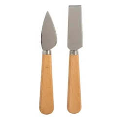 Kaasmesje hout - set van 2