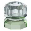 Kandelaar kristal 2-laags - blauw/groen - 4x4x4 cm