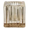 Kandelaar rib glas - helder - 4x4x6 cm