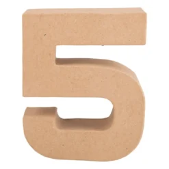 Kartonnen cijfer 5