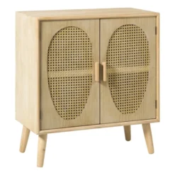 Kast Flores met ovalen vlakken - bruin - 78x70x37.5 cm