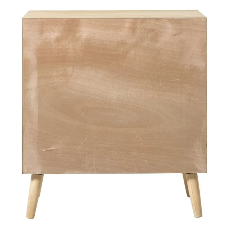 Kast Flores met ovalen vlakken - bruin - 78x70x37.5 cm