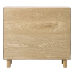 Kast Japandi met 2 deuren - bruin - 80x72x33 cm