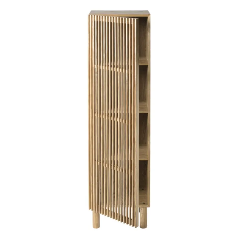 Kast Japandi smal - bruin - 145x40x33 cm