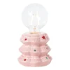 Kerst tafellamp - roze - ø10.5x16.5 cm