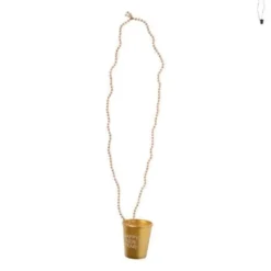 Ketting shotglas NY - diverse kleuren - 80 cm