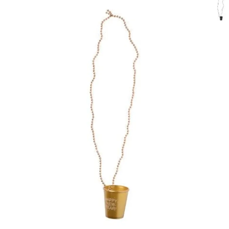 Ketting shotglas NY - diverse kleuren - 80 cm