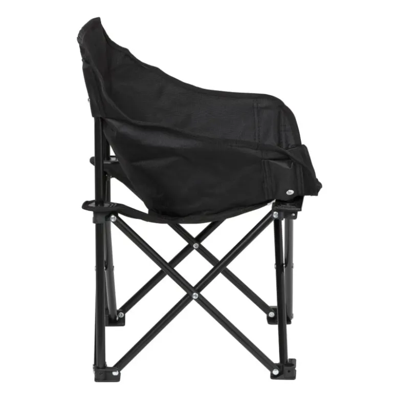 Kids campingstoel compact - zwart - 50x50x40 cm