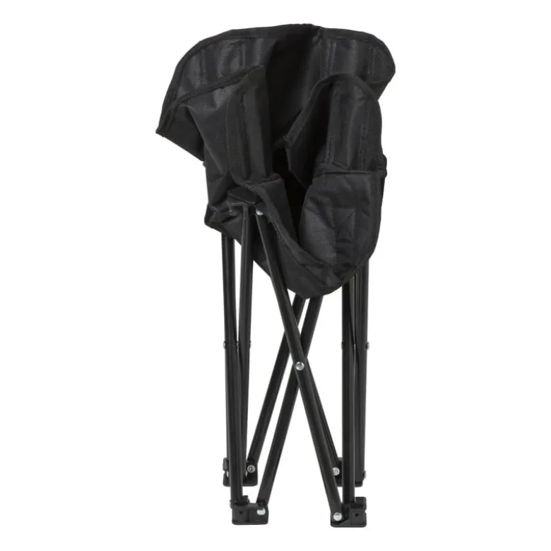 Kids campingstoel compact - zwart - 50x50x40 cm