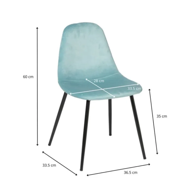 Kinderstoel Ivy - blauw - 60x36.5x33.5 cm