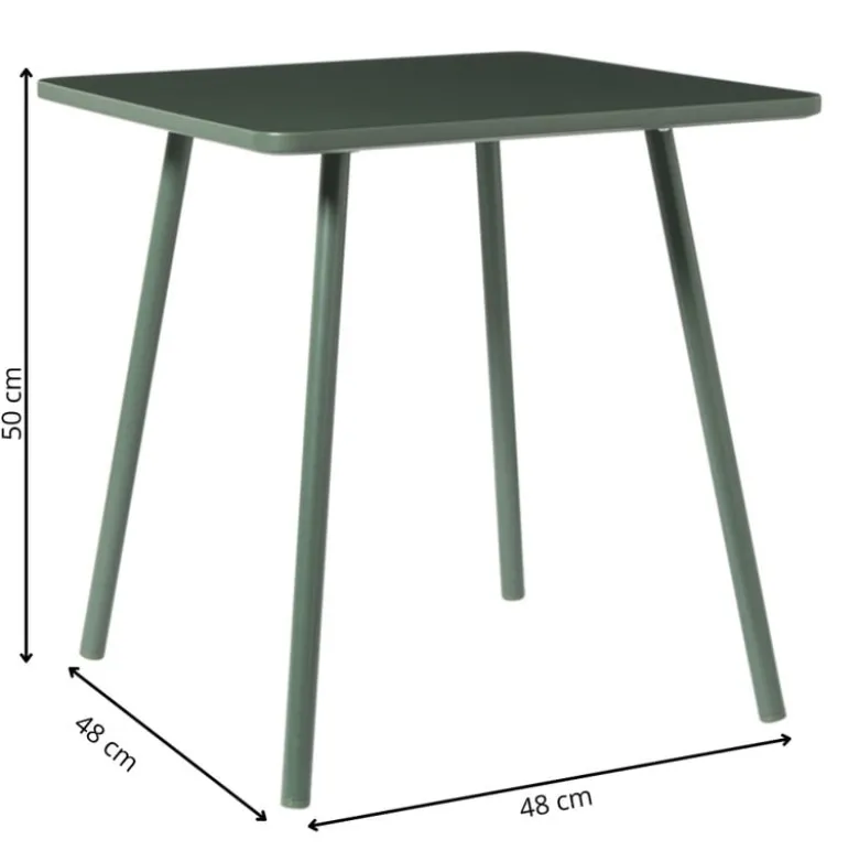 Kindertafel - groen - 50x48x48 cm