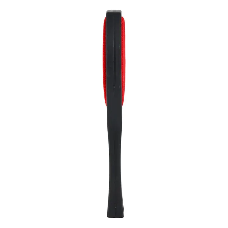 Kledingborstel - zwart/rood - 26x6x2 cm