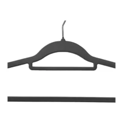 Kledinghanger vilt - zwart - set van 5