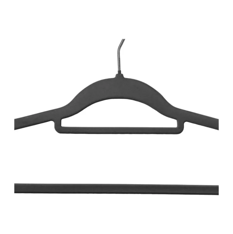 Kledinghanger vilt - zwart - set van 5