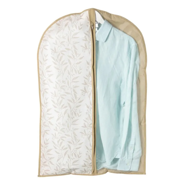 Kledinghoes leafs - bruin/beige - 90x60x15 cm