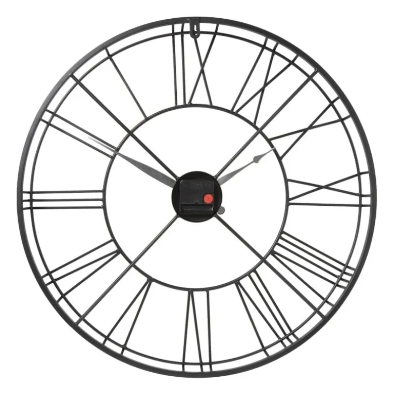 Klok Boston zwart - ø57 cm