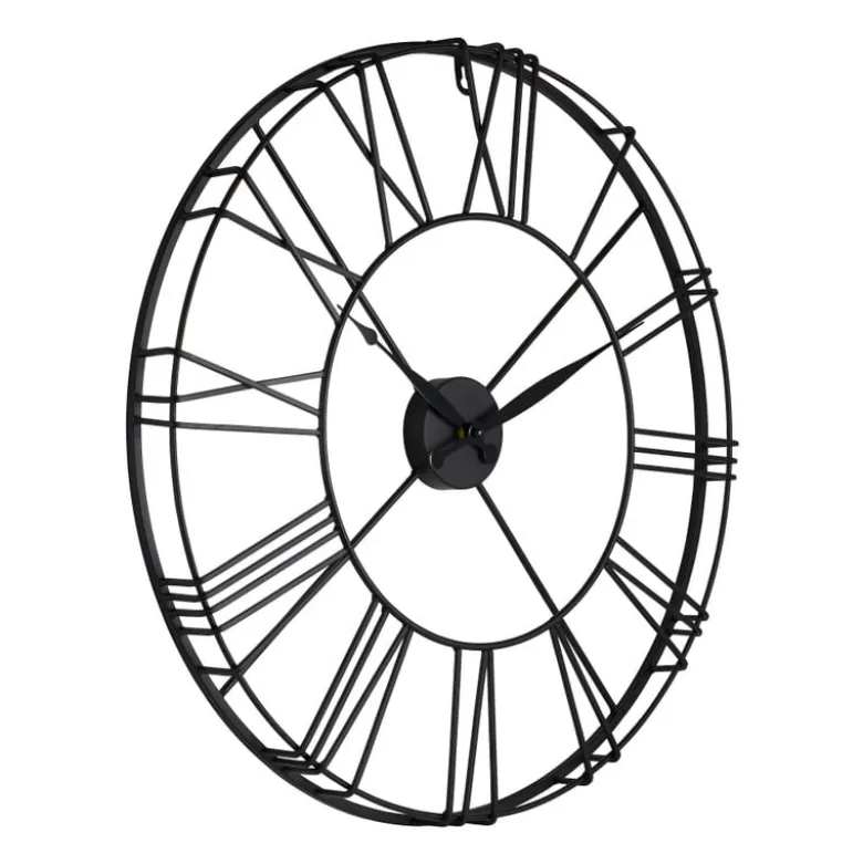 Klok Boston zwart - ø57 cm