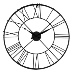Klok Boston zwart - ø57 cm