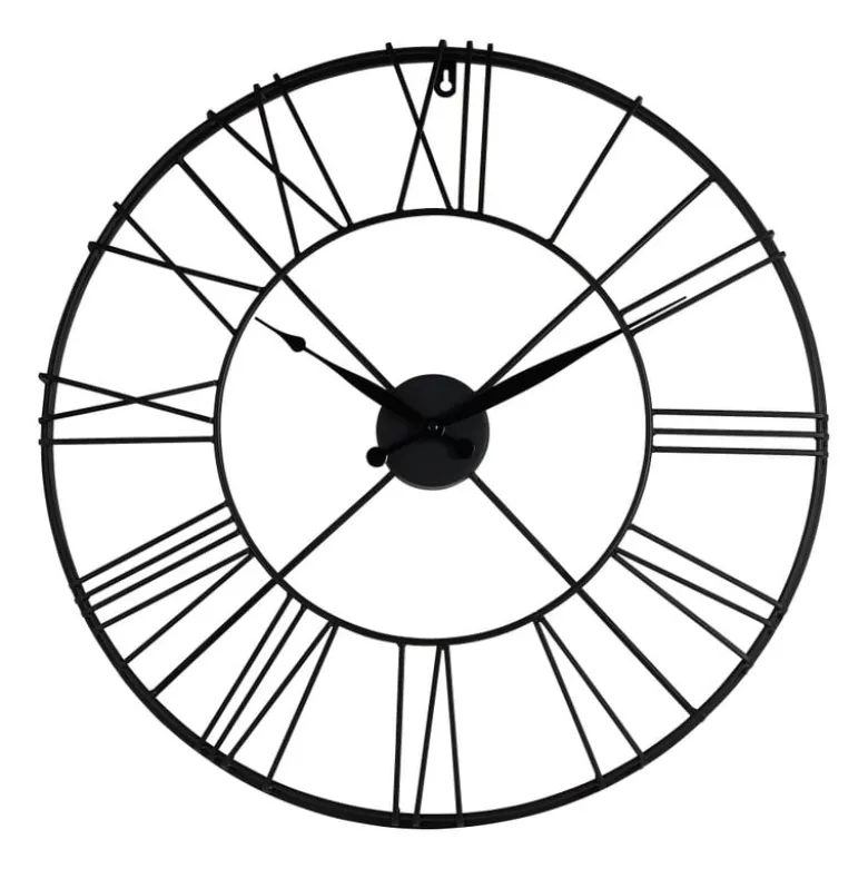 Klok Boston zwart - ø57 cm