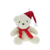 Knuffel beer met kerstmuts - 13 cm - diverse varianten