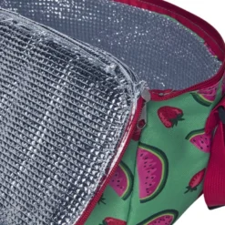 Koeltas watermeloen - groen/roze - 26x21x16 cm