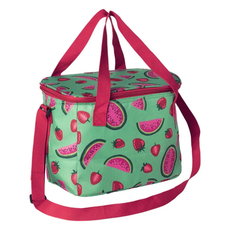 Koeltas watermeloen - groen/roze - 26x21x16 cm
