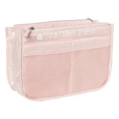 Koffer/tas organizer - roze - 26x9x17 cm