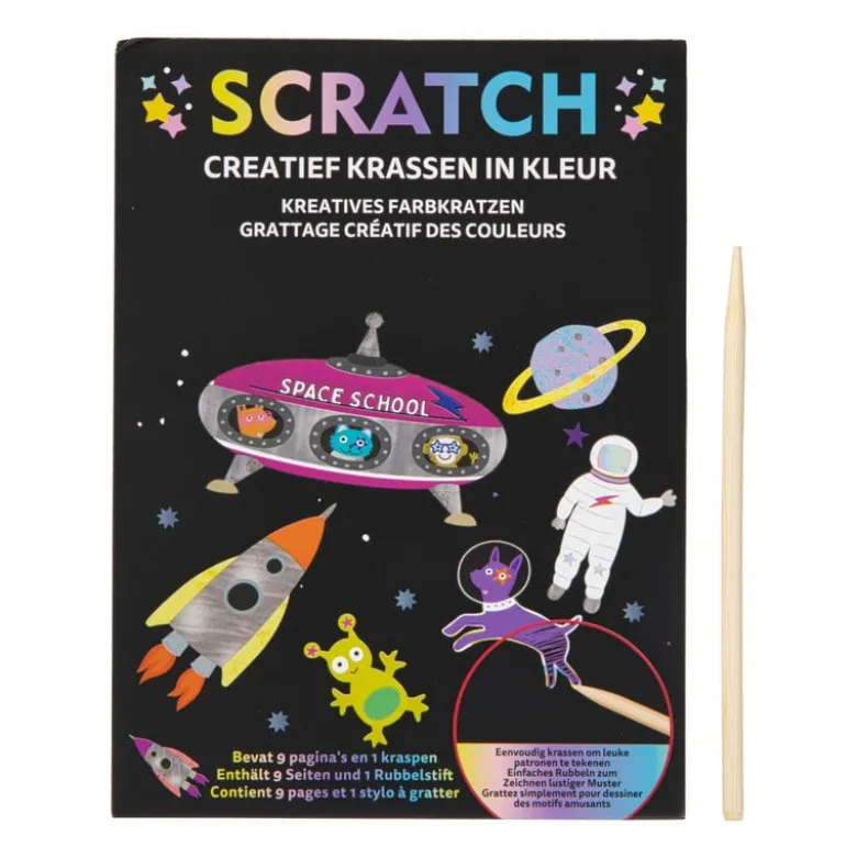 Krasboek ruimtefiguren - 13x18 cm