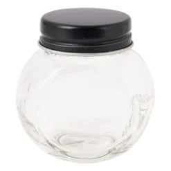 Kruidenpot mini - zwart - glas