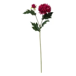 Kunstbloem chrysant spits - fuchsia - 60 cm