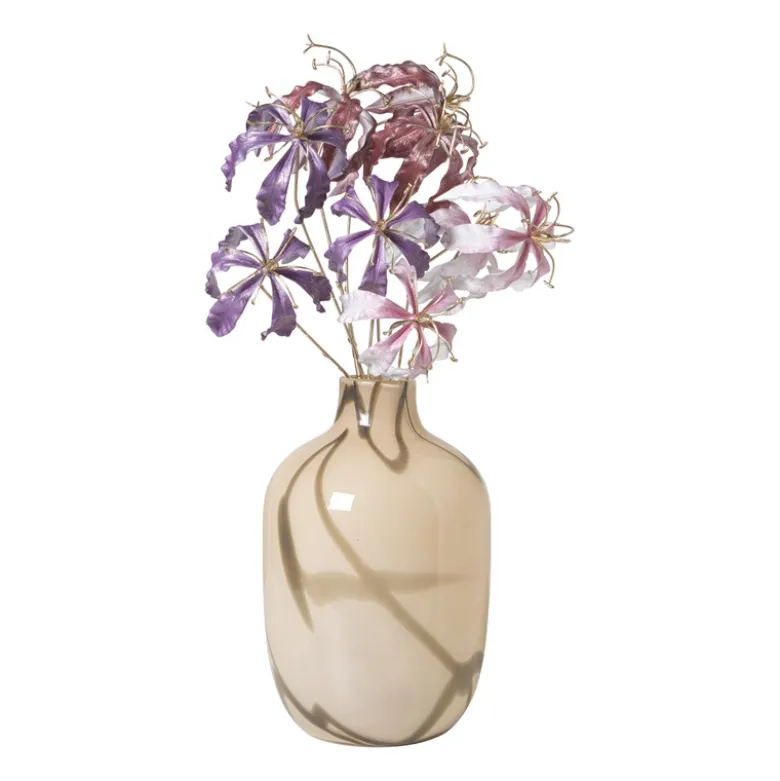 Kunstbloem gloriosa - goudkleurig/roze - 60 cm