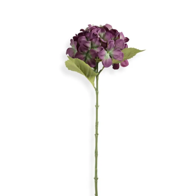 Kunstbloem hortensia - paars - 63 cm