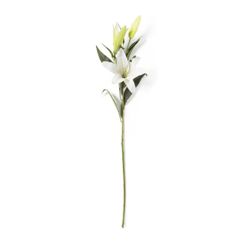 Kunstbloem lelie - wit - 91 cm