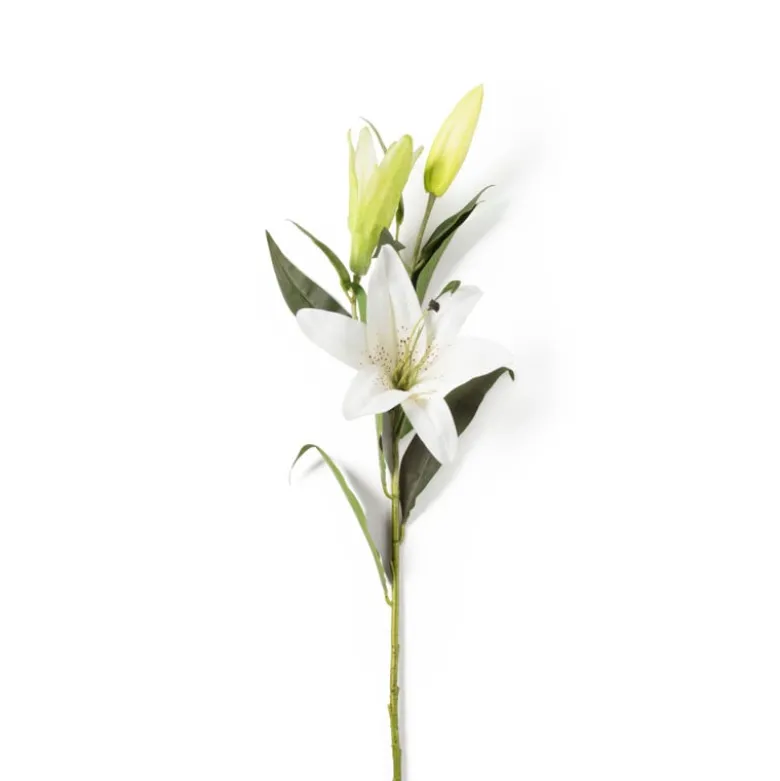 Kunstbloem lelie - wit - 91 cm