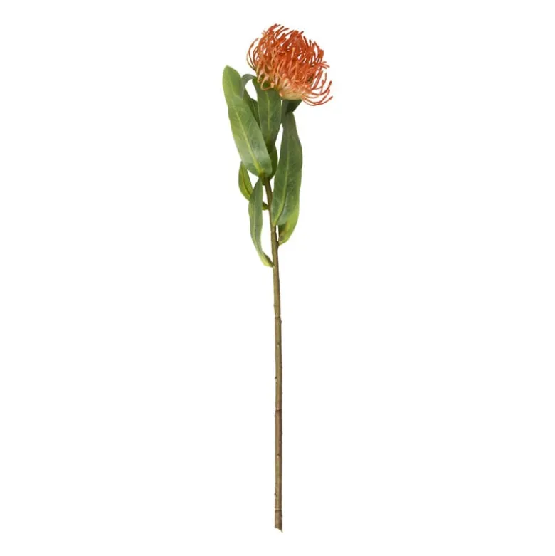 Kunstbloem speldenkussen - oranje - 48 cm