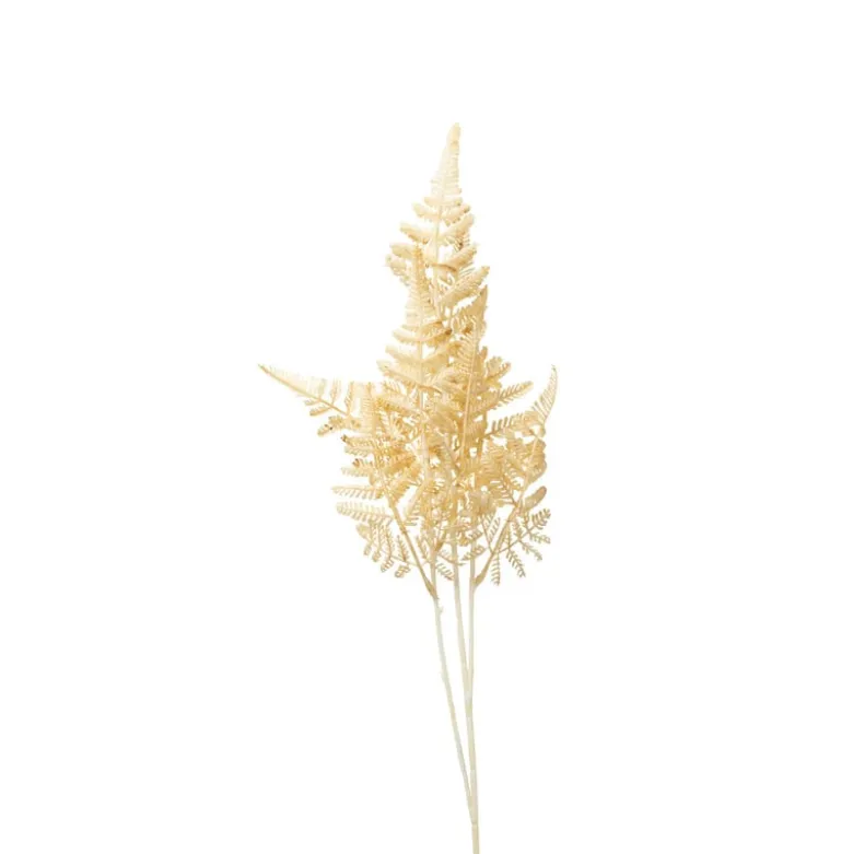 Kunsttak waaier - beige - 74 cm