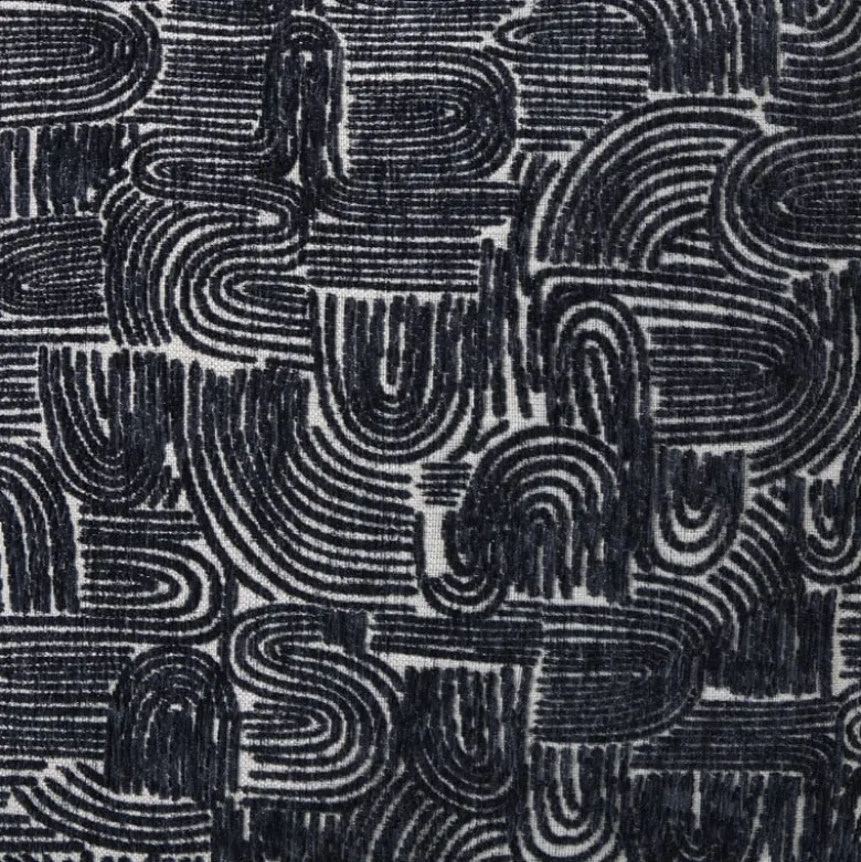 Kussen chenille jacquard - blauw - 45x45 cm