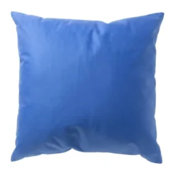 Kussen geblokt - geel/blauw - 45x45 cm