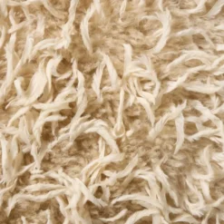 Kussen harig rond - beige - ø40 cm
