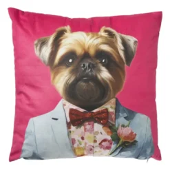 Kussen hond - multikleur - 45x45 cm